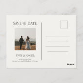 Save the Date Postkarte, Minimalistisch Save the D Postkarte (Rückseite)