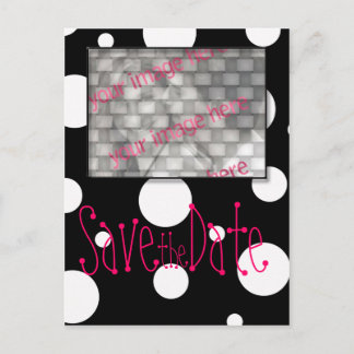 Save the Date Postkarte mit Ihrem Foto Schwarz-wei