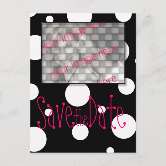 Save the Date Postkarte mit Ihrem Foto Schwarz-wei (Vorderseite)