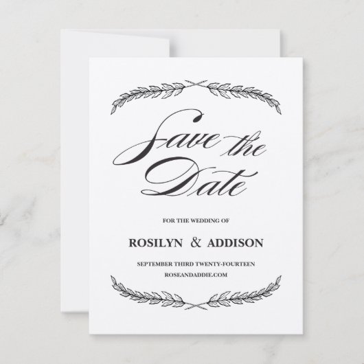 Save the Date Postkarte - Quill (Vorderseite)