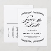 Save the Date Postkarte - Quill (Vorne/Hinten)