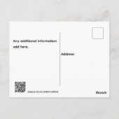 Save the Date Postkarte - Rustikales Treibholz (Rückseite)