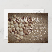 Save the Date Postkarte - Strand / Muscheln (Vorne/Hinten)