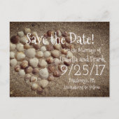 Save the Date Postkarte - Strand / Muscheln (Vorderseite)