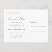 Save the Date Postkarten Black & Gold Foil Mandala (Rückseite)