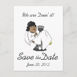 Save the Date Postkarten Doin's it! Bridge Groom C