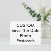 Save the Date Postkarten für benutzerdefinierte Fo (Stehend Vorderseite)