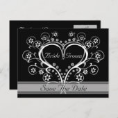 Save the Date Postkarten für mein Herz hören (Vorne/Hinten)