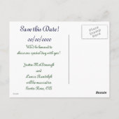 Save the Date Postkarten Hochzeiten Verlobung Blum (Rückseite)