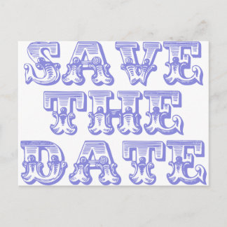 Save the Date Postkarten in Blau