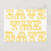 Save the Date Postkarten in Gelb (Vorderseite)