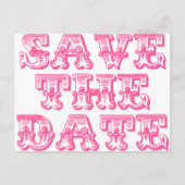 Save the Date Postkarten in Hot Pink/Fuschia (Vorderseite)