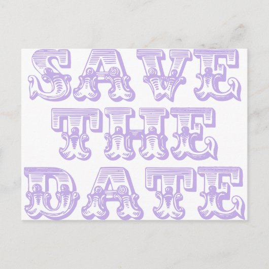 Save the Date Postkarten in Lilac (Vorderseite)