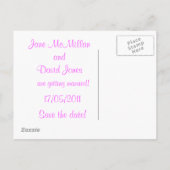 Save the Date Postkarten in Rosa (Rückseite)