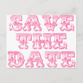 Save the Date Postkarten in Rosa (Vorderseite)