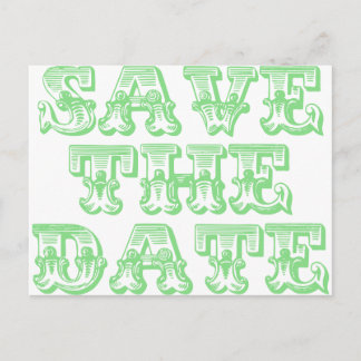 Save the Date Postkarten in Sage Green