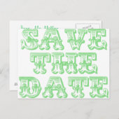 Save the Date Postkarten in Sage Green (Vorne/Hinten)