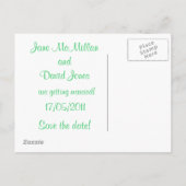 Save the Date Postkarten in Sage Green (Rückseite)