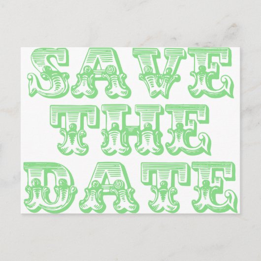Save the Date Postkarten in Sage Green (Vorderseite)