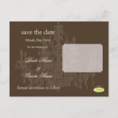 Save the Date Postkarten, Kronleuchter Ankündigungspostkarte (Rückseite)