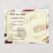 Save the Date Postkarten, lila Calla-Lilien Ankündigungspostkarte (Rückseite)