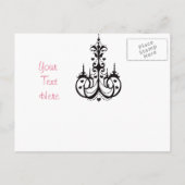 Save the Date Postkarten mit Kronleuchtern (Rückseite)