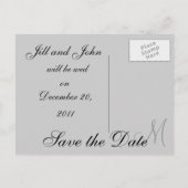 Save the Date Postkarten mit Monogramm (Rückseite)