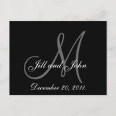 Save the Date Postkarten mit Monogramm (Vorderseite)