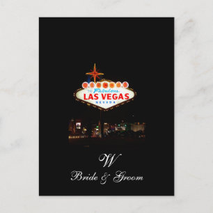 Save the Date Postkarten Monogram Las Vegas Weddin