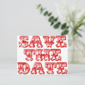 Save the Date Postkarten rot (Stehend Vorderseite)