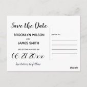 Save the Date Postkarten-schöne Fall-Blumen Postkarte (Rückseite)