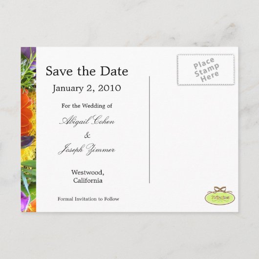 Save the Date Postkarten, Sommerstrasse Ankündigungspostkarte (Rückseite)