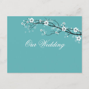 Save the Date Postkarten weiße Blüten