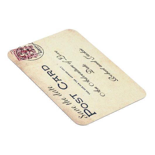 Save the Date Postkartenmagnet Magnet (Rechte Seite)