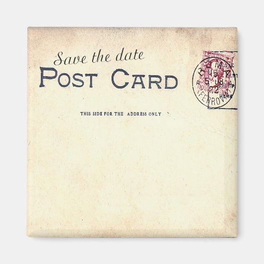 Save the Date Postkartenmagnet Magnet (Vorne)