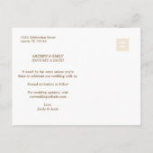 Save the Date Postmark Circle Foto Postkarte (Rückseite)