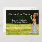 Save the Date Princess Frog Ankündigungspostkarte (Vorne/Hinten)