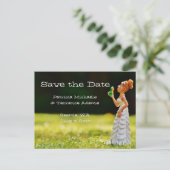 Save the Date Princess Frog Ankündigungspostkarte (Stehend Vorderseite)