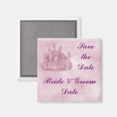Save the Date Princess Wedding Magnete Magnet (Vorderseite/Rückseite)