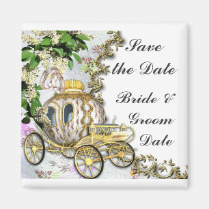 Save the Date Prinzessin Carriage Wedding Magnets Magnet
