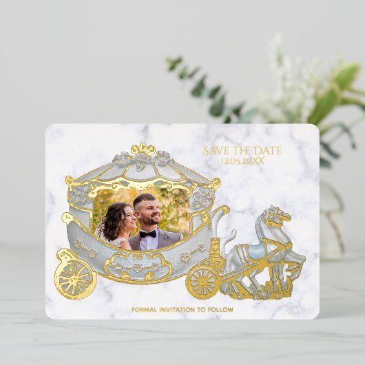 Save the Date - Prinzessin in der Beförderung - Fo Folieneinladung (Stehend vorne)