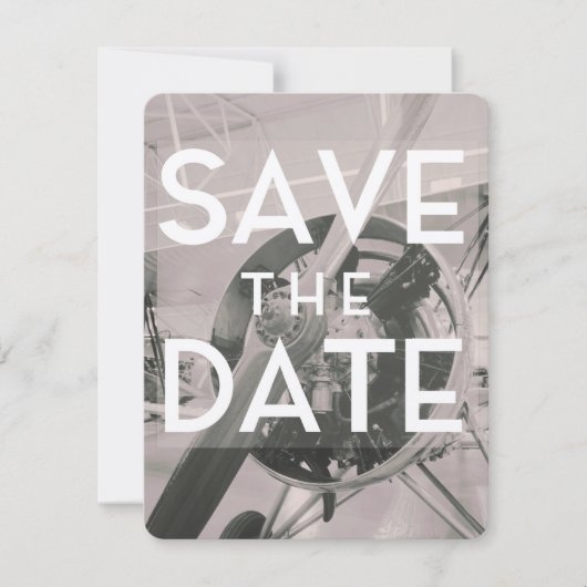 Save the Date Prop Flugzeug (Vorderseite)