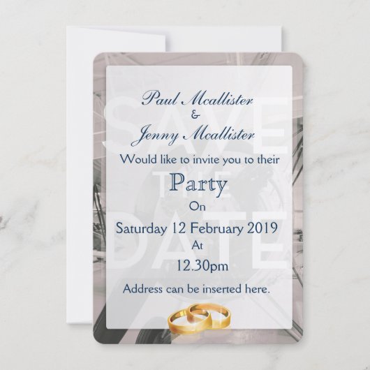 Save the Date Prop Flugzeug Einladung (Vorderseite)