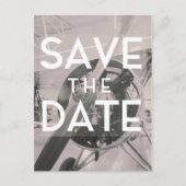 Save the Date Prop Flugzeug Postkarte (Vorderseite)