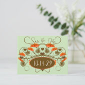 Save the Date - Pupien mit Kanten Ankündigungspostkarte (Stehend Vorderseite)