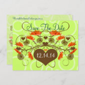 Save the Date - Pupien mit Kanten Ankündigungspostkarte (Vorne/Hinten)