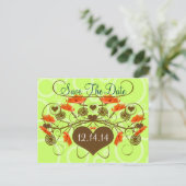 Save the Date - Pupien mit Kanten Ankündigungspostkarte (Stehend Vorderseite)