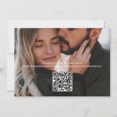 Save the Date QR Code 2 Foto Moderne Typografie (Rückseite)