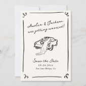 Save the Date QR-Code für das Foto "Whimsical Hand Einladung (Vorderseite)