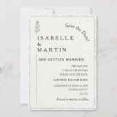 Save the Date QR-Code-Imitate an der Kante geklemm Einladung (Vorderseite)